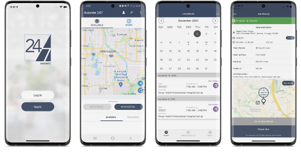 247 WORK phone screens